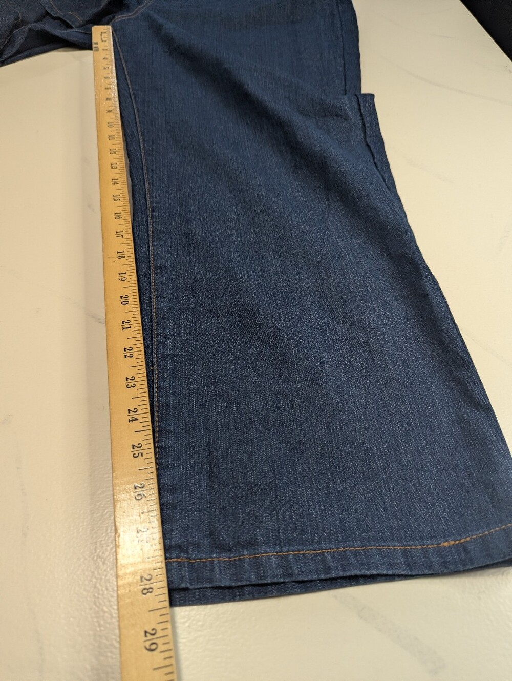 Jeno Neuman Blue Denim Pull On Pants Women's Size 18 Elastic Waist Comfort - Picture 3 of 9